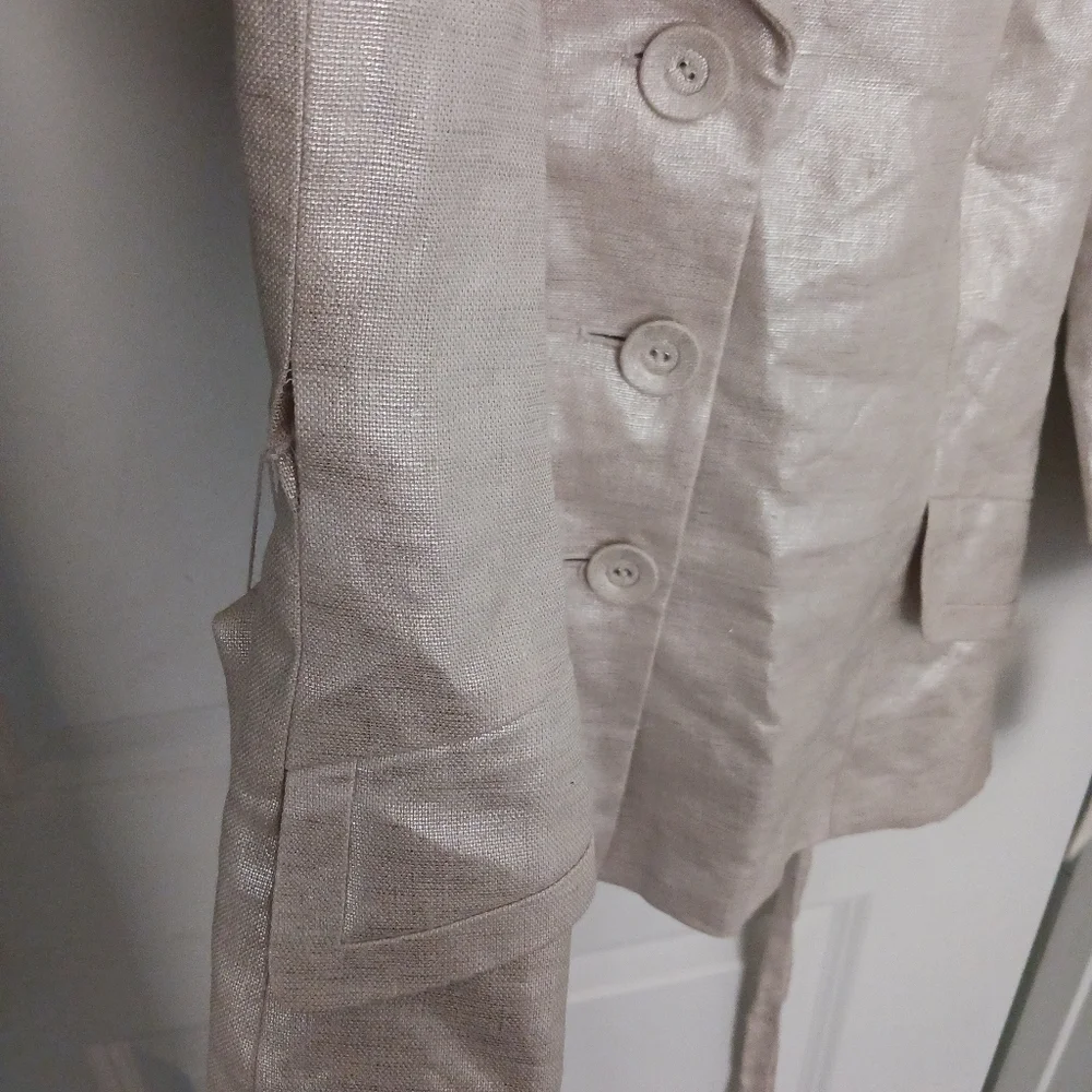 Brand NEW Semantiks linen metallic silver blazer - Picture 12 of 16